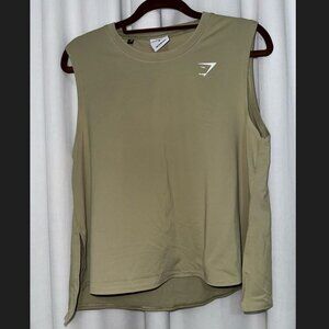 Gymshark Training Midi Tank Size M Olive Green